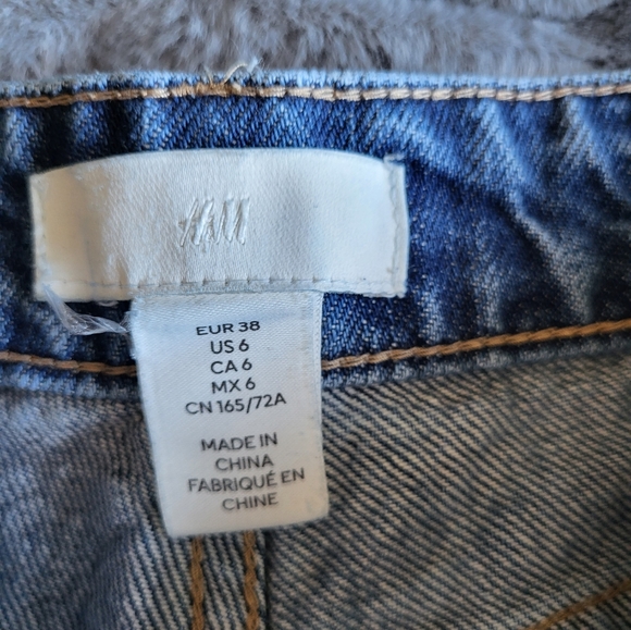HM blue jeans size 6 not stretchy true size - Picture 3 of 5